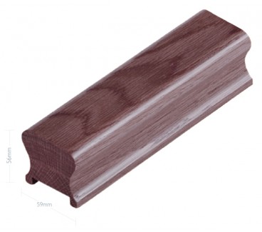American black walnut Contemporary Handrail - 41mm groove including infill - 2400mm