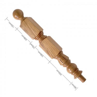 Oak Craftsmans Choice Trentham Flute Newel Turning and Cap 416mm top square - 926mm