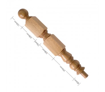 Oak Craftsmans Choice Trentham Newel Turning and Cap 416mm top square - 926mm
