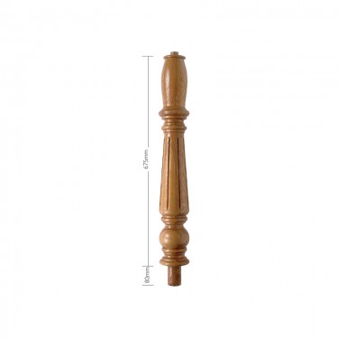 Oak Craftsmans Choice Trentham Flute Under Newel Turning - 675mm
