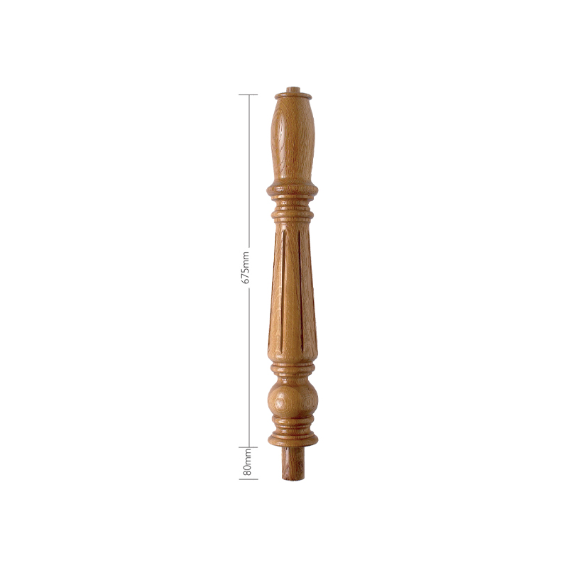 Oak Craftsmans Choice Trentham Flute Under Newel Turning - 675mm