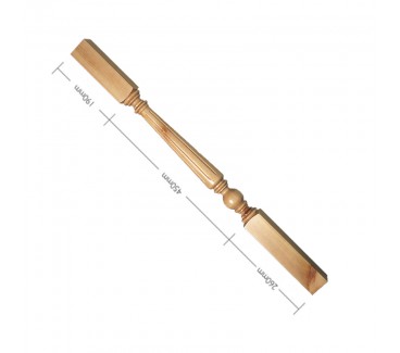Pine Craftsmans Choice Trentham Flute Turned Spindle - 900mm