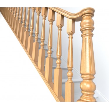 Oak Craftsmans Choice End Piece - for continuos handrail