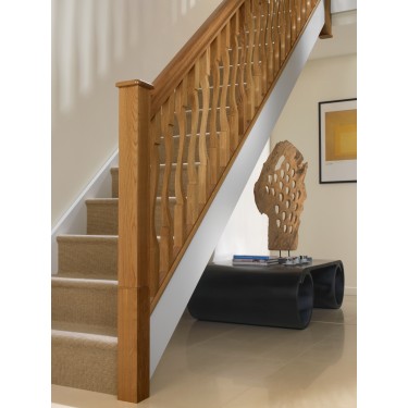 Oak id modern stairparts flo Spindle 900mm x 41mm x 41mm