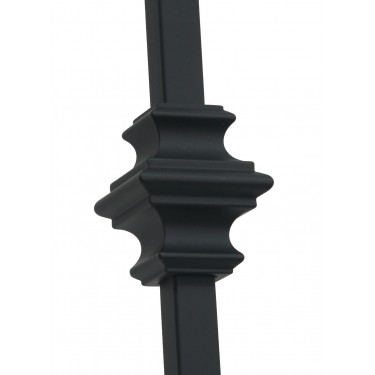 Metal Black Single Knuckle Baluster 1100mm x 12.7mm x 12.7mm