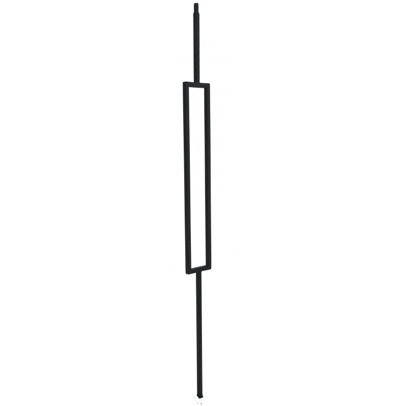 Metal Black Single Rectangle Baluster 1100mm x 12.7mm x 12.7mm