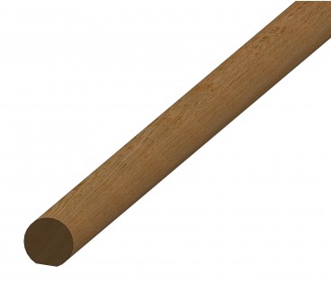 Oak Mopstick Handrail 4200mm x 46mm x 44mm With 20mm Wdie Flat Bottom