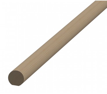 Pine Mopstick Handrail 4200mm x 46mm x 44mm With 20mm Wdie Flat Bottom