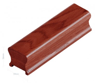 Sapele Contemporary Handrail - 41mm groove including infill - 2400mm