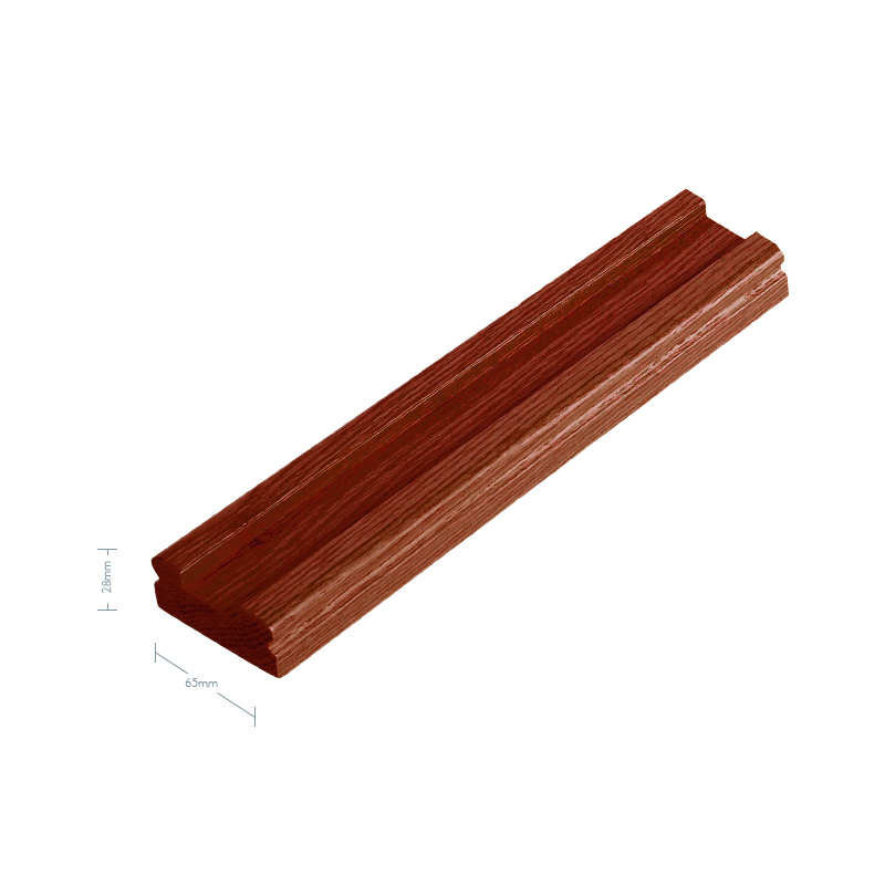 Sapele Signature Baserail - 41mm groove including infill - 2400mm