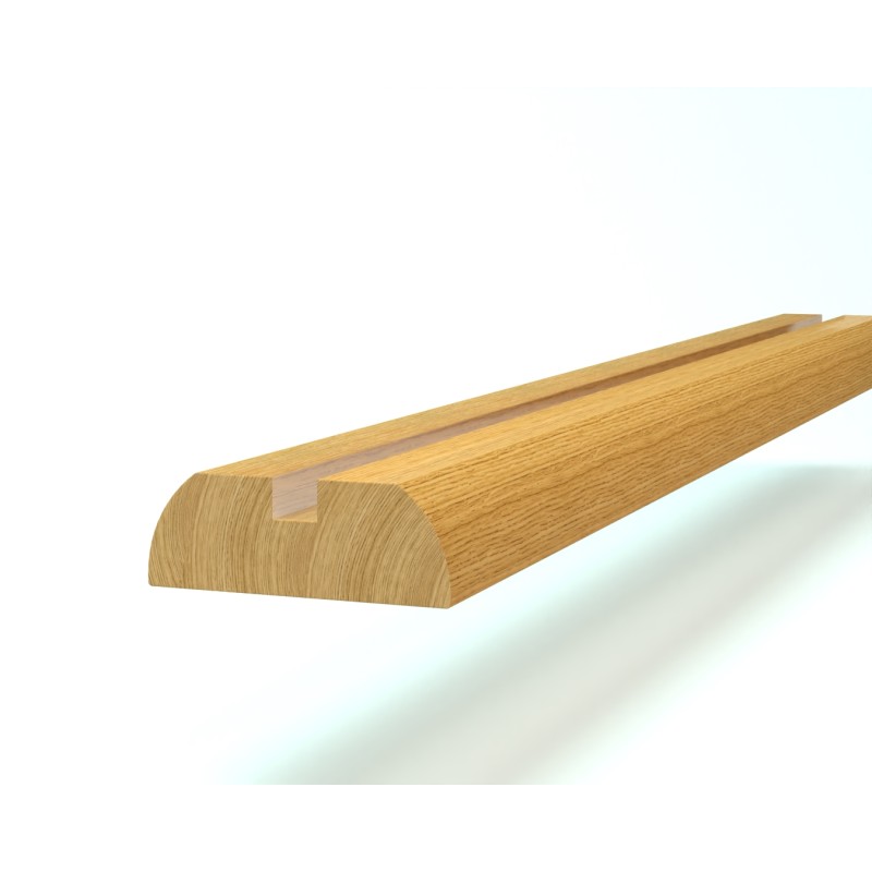 Oak Ikon Baserail 1800mm x 70mm x 25mm - No Groove, 10mm, 32mm and 41mm  Groove - complete with infill - Available in different lengths
