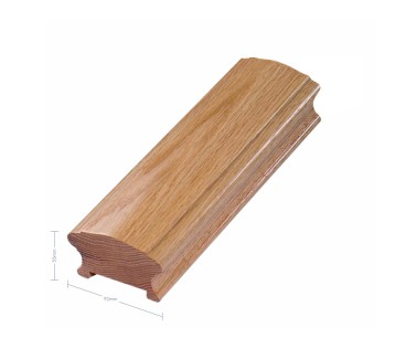 Oak Craftsmans Choice Handrail - 55mm tall x 92mm wide - 56mm Groove complete with infill - Available in different lengths