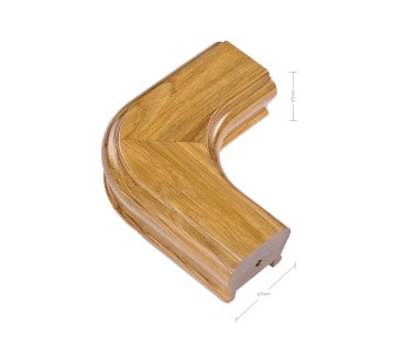 Oak Signature Horizontal Corner - for continuos handrail