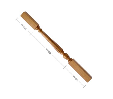 Oak Craftsmans Choice Trentham Flute Spindle 56mm x 56mm. Available in different lengths