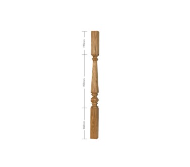 Oak Craftsmans Choice Trentham Square Baluster 56mm x 56mm. Available in different lengths