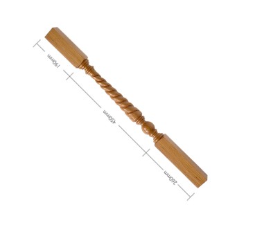 Oak Craftsmans Choice Trentham Twist Spindle 56mm x 56mm. Available in different lengths