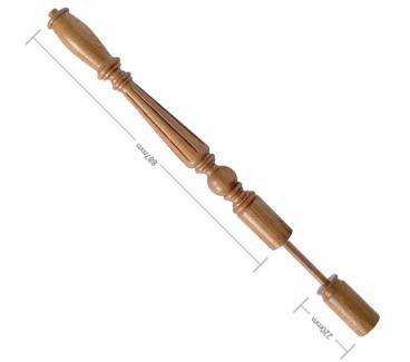 Oak Craftsmans Choice Trentham Flute Volute Newel Turning 1107mm x 90mm x 90mm