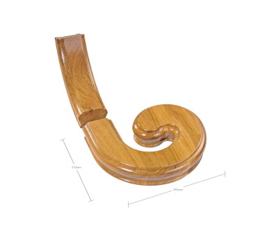 Oak Signature Volute - Right-Hand - for continuos handrail
